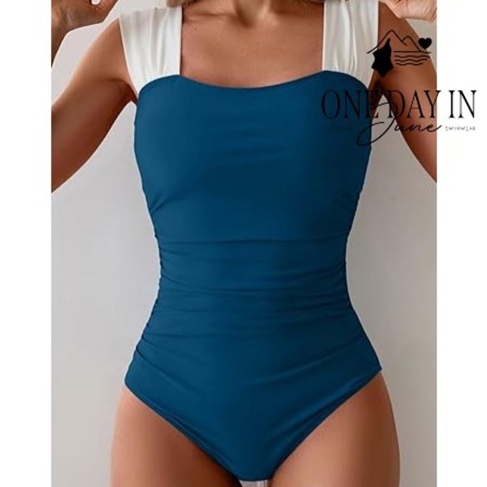 B2Prity White Strap Tummy Control One Piece Swimsuit Size XL